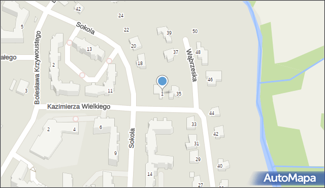 Kwidzyn, Króla Kazimierza Wielkiego, 1, mapa Kwidzyn