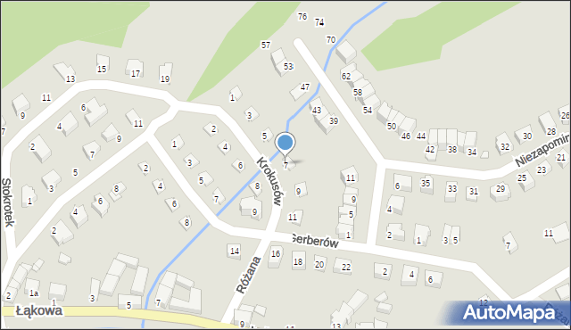 Lądek-Zdrój, Krokusów, 7, mapa Lądek-Zdrój