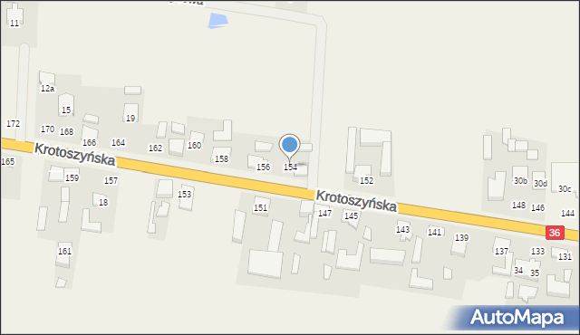 Lamki, Krotoszyńska, 154, mapa Lamki