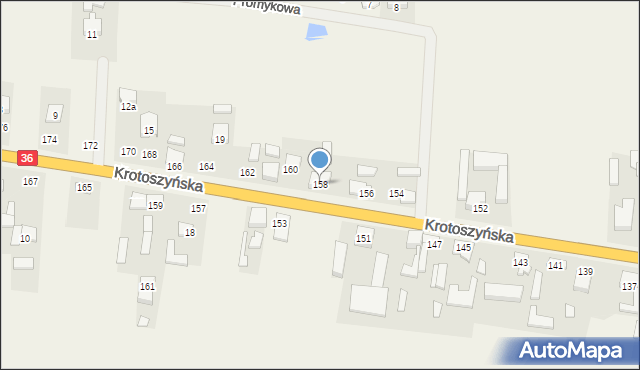 Lamki, Krotoszyńska, 158, mapa Lamki