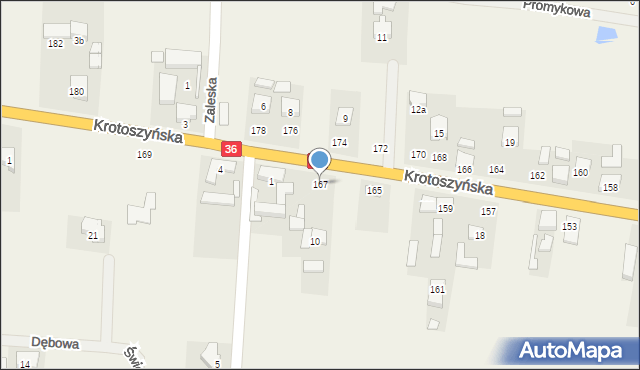 Lamki, Krotoszyńska, 167, mapa Lamki