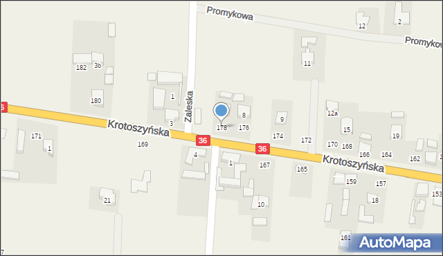 Lamki, Krotoszyńska, 178, mapa Lamki