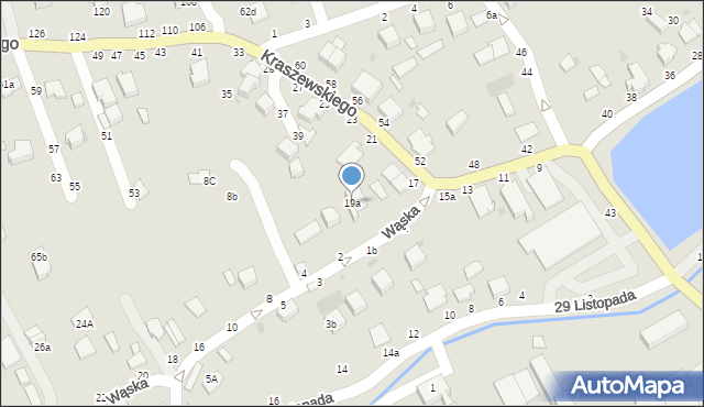 Łańcut, Kraszewskiego Józefa Ignacego, 19a, mapa Łańcut