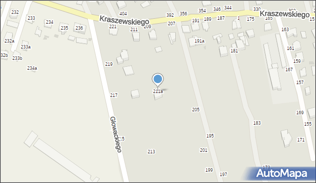 Łańcut, Kraszewskiego Józefa Ignacego, 211a, mapa Łańcut