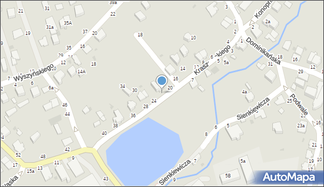 Łańcut, Kraszewskiego Józefa Ignacego, 22a, mapa Łańcut