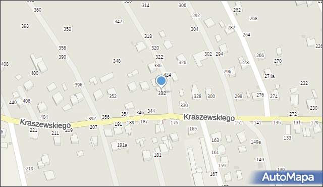 Łańcut, Kraszewskiego Józefa Ignacego, 332, mapa Łańcut