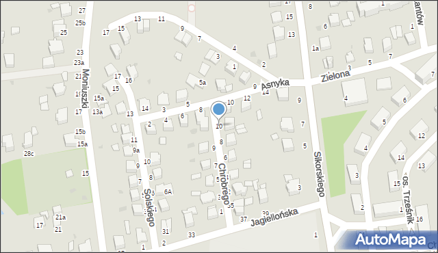 Łańcut, Króla Bolesława Chrobrego, 10, mapa Łańcut