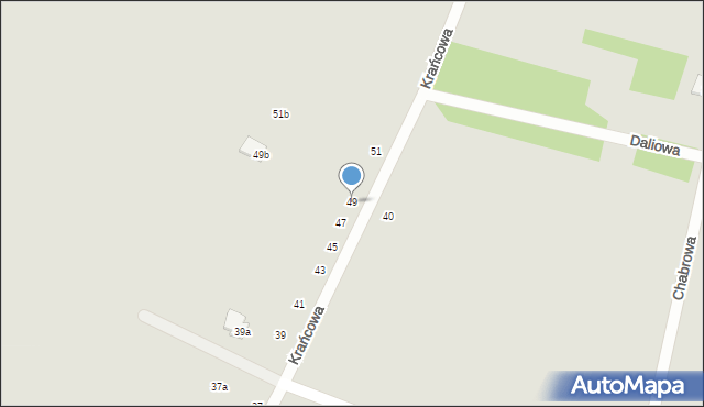 Łapy, Krańcowa, 49, mapa Łapy