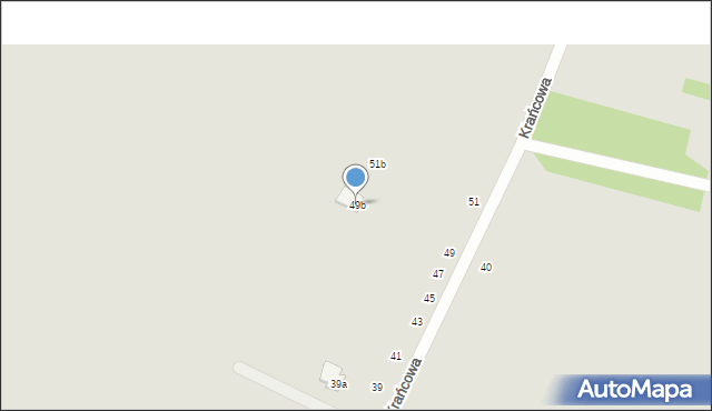 Łapy, Krańcowa, 49b, mapa Łapy