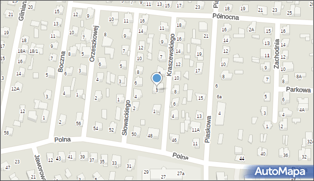 Łapy, Kraszewskiego Józefa Ignacego, 3, mapa Łapy