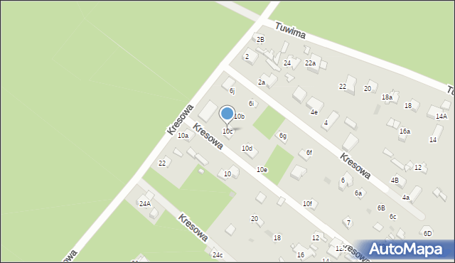 Łask, Kresowa, 10c, mapa Łask