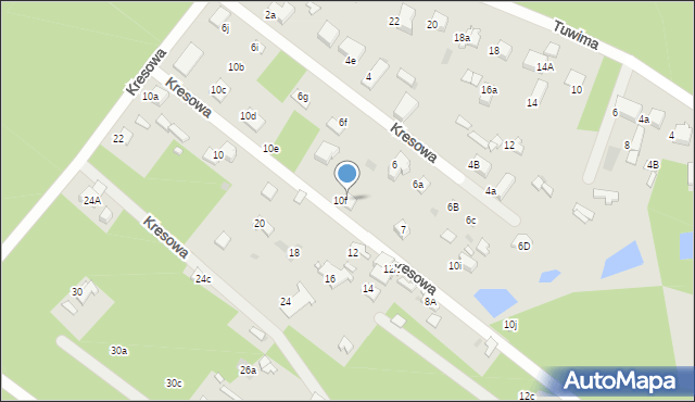 Łask, Kresowa, 10g, mapa Łask