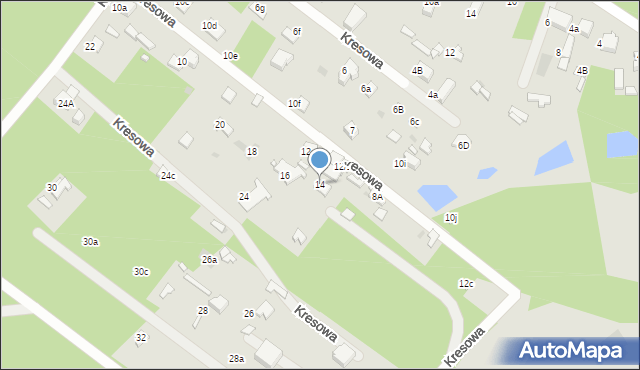 Łask, Kresowa, 14, mapa Łask