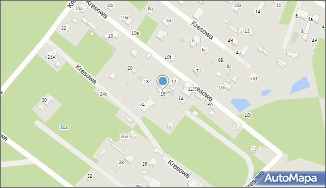 Łask, Kresowa, 16, mapa Łask