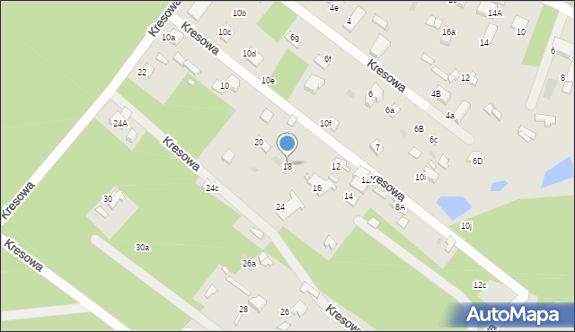 Łask, Kresowa, 18, mapa Łask