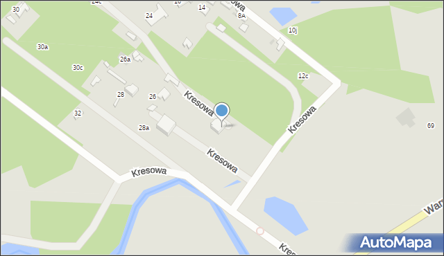 Łask, Kresowa, 26b, mapa Łask