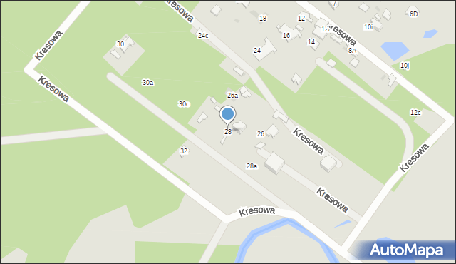 Łask, Kresowa, 28, mapa Łask