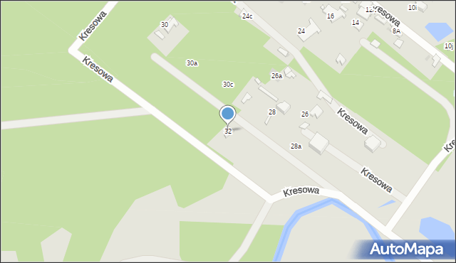 Łask, Kresowa, 32, mapa Łask