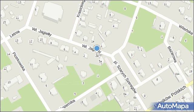 Łask, Króla Władysława Jagiełły, 2a, mapa Łask