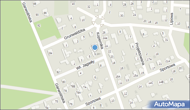 Łaskarzew, Króla Władysława Jagiełły, 7, mapa Łaskarzew