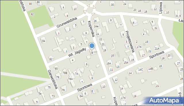 Łaskarzew, Króla Władysława Jagiełły, 8, mapa Łaskarzew