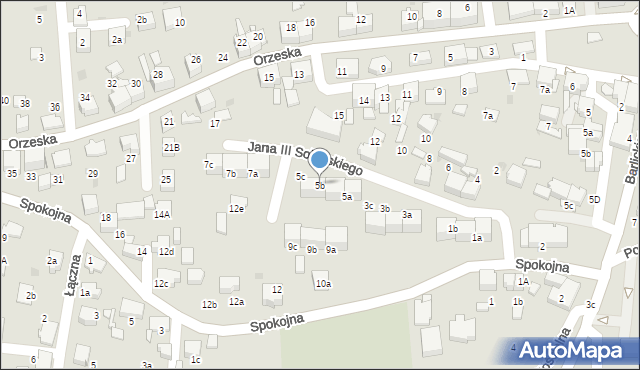 Łaziska Górne, Króla Jana III Sobieskiego, 5b, mapa Łaziska Górne