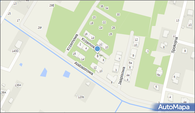 Łazy, Krzemowa, 6, mapa Łazy