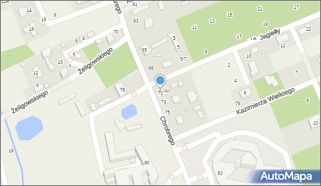 Łbiska, Króla Bolesława Chrobrego, 71, mapa Łbiska