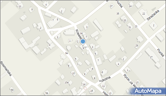 Łebcz, Krawiecka, 4, mapa Łebcz