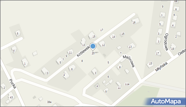 Łebcz, Królewska, 10, mapa Łebcz