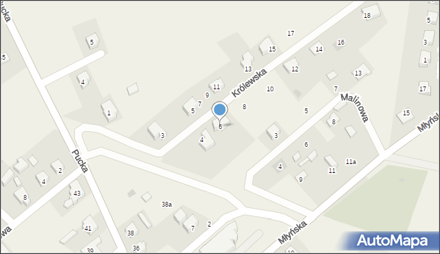 Łebcz, Królewska, 6, mapa Łebcz