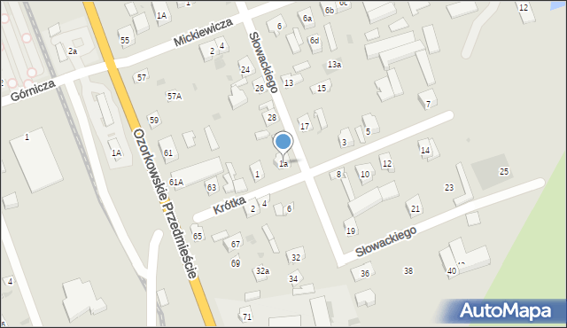 Łęczyca, Krótka, 1a, mapa Łęczyca