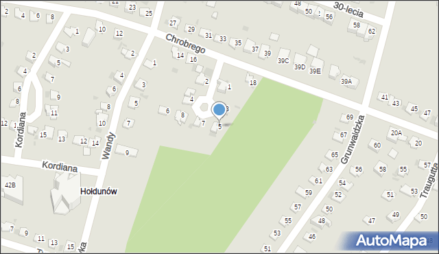 Lędziny, Króla Bolesława Chrobrego, 5, mapa Lędziny