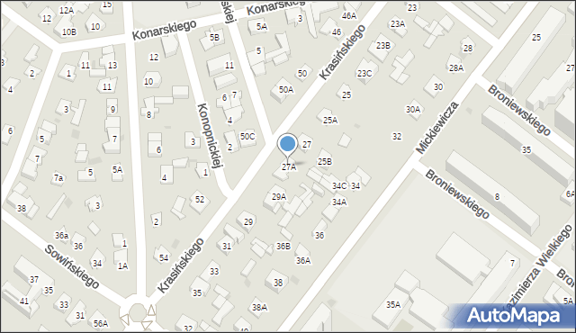 Legionowo, Krasińskiego Zygmunta, 27A, mapa Legionowo