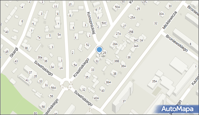 Legionowo, Krasińskiego Zygmunta, 31a, mapa Legionowo