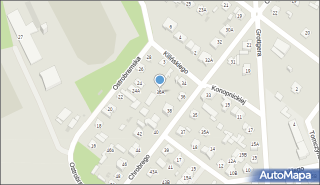 Legionowo, Króla Bolesława Chrobrego, 36A, mapa Legionowo