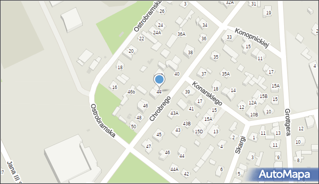 Legionowo, Króla Bolesława Chrobrego, 44, mapa Legionowo