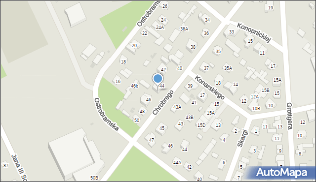 Legionowo, Króla Bolesława Chrobrego, 44A, mapa Legionowo