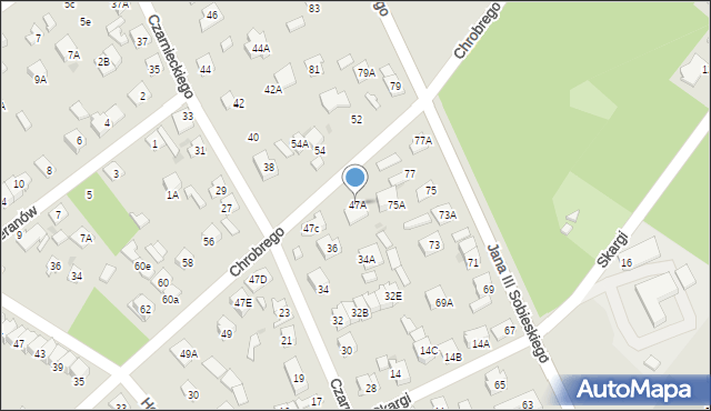 Legionowo, Króla Bolesława Chrobrego, 47A, mapa Legionowo