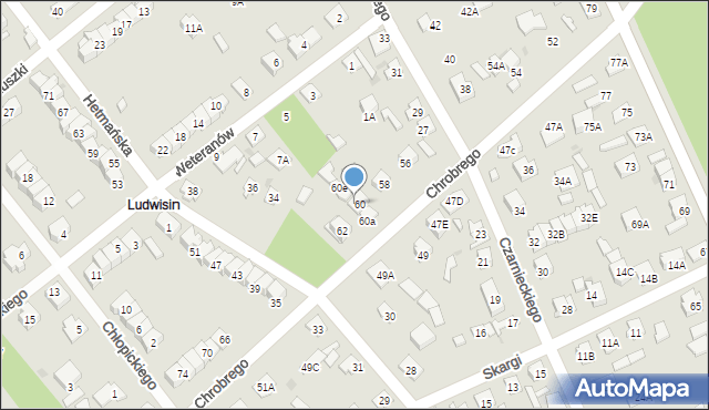 Legionowo, Króla Bolesława Chrobrego, 60c, mapa Legionowo