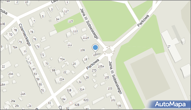 Legionowo, Króla Jana III Sobieskiego, 107, mapa Legionowo