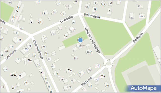 Legionowo, Króla Jana III Sobieskiego, 113, mapa Legionowo