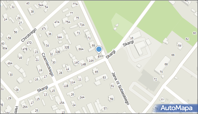 Legionowo, Króla Jana III Sobieskiego, 67, mapa Legionowo