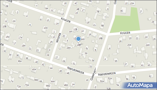 Legionowo, Krucza, 14B, mapa Legionowo