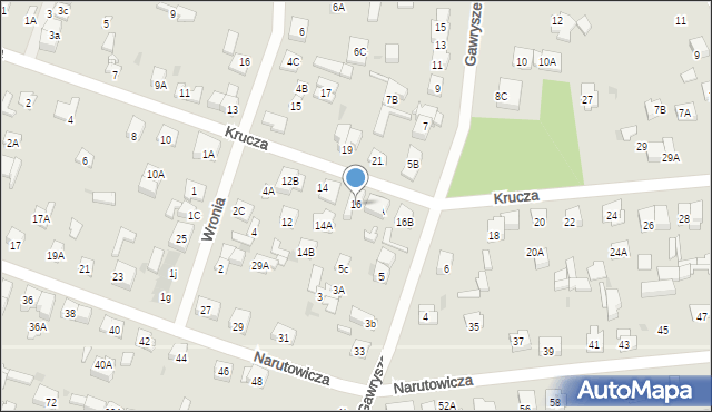 Legionowo, Krucza, 16, mapa Legionowo