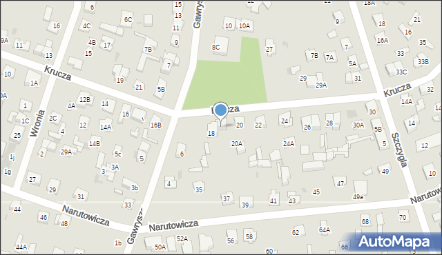 Legionowo, Krucza, 18A, mapa Legionowo