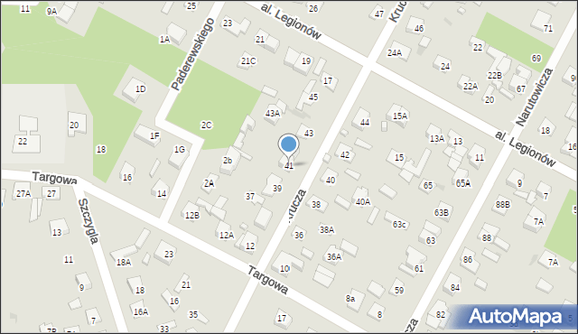 Legionowo, Krucza, 41, mapa Legionowo