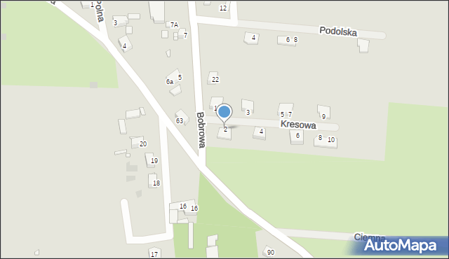 Legnica, Kresowa, 2, mapa Legnicy