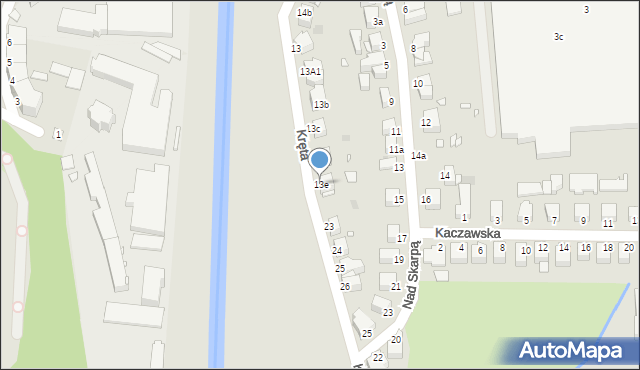 Legnica, Kręta, 13e, mapa Legnicy