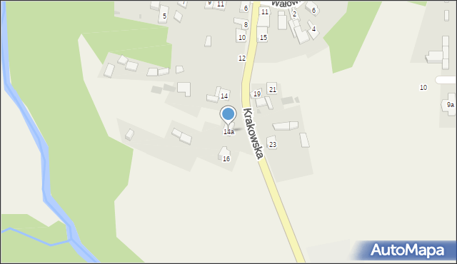 Lelów, Krakowska, 14a, mapa Lelów